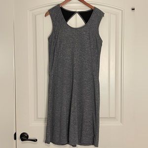 Prana dress, size large, built in bra, grey